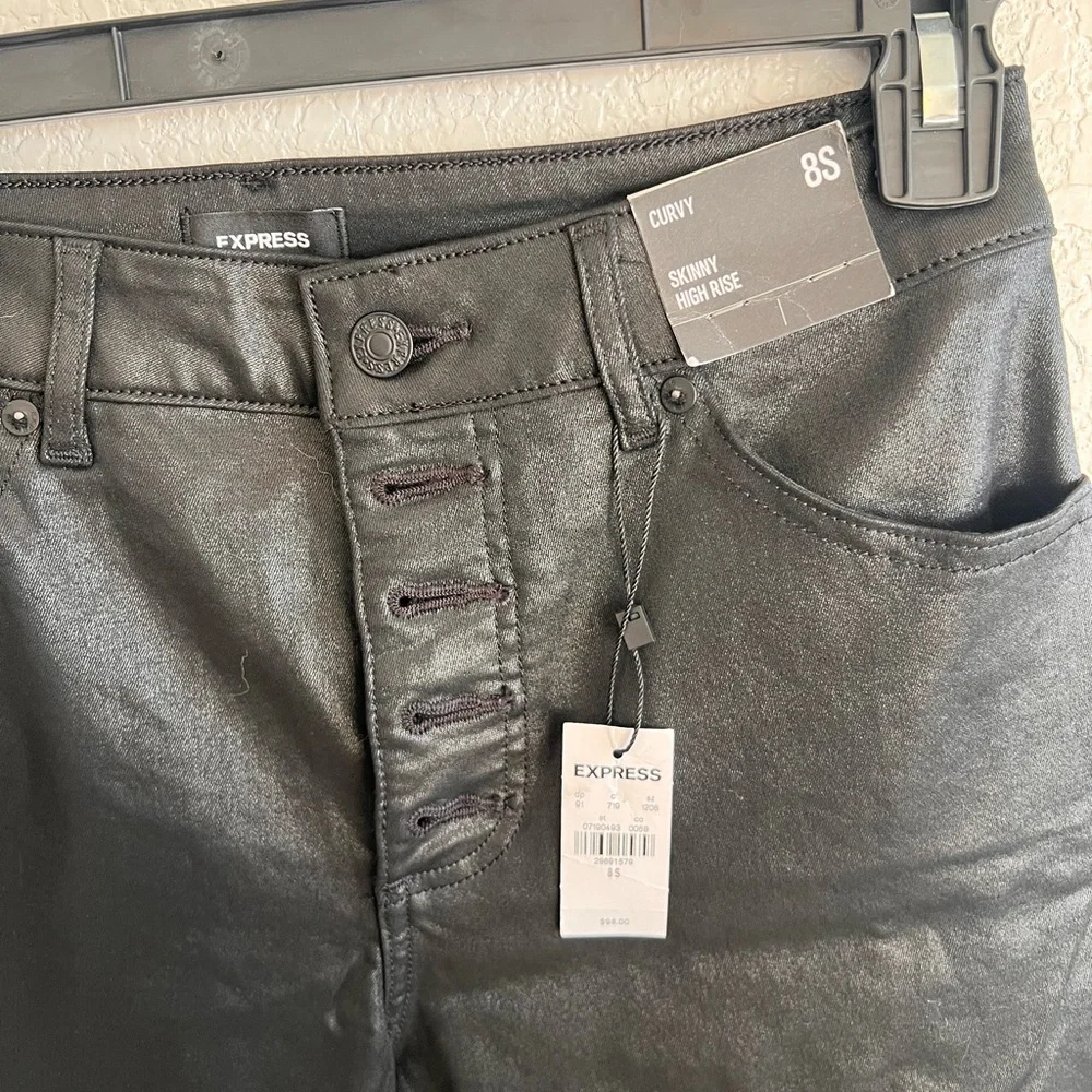 Express black coated curve love jeans - Picture 3 of 5